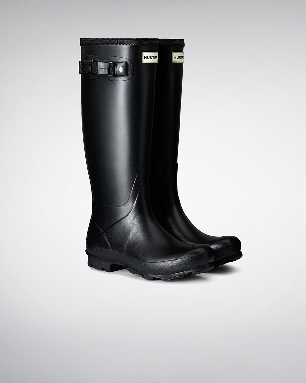 Women Hunter Norris Field | Tall Rain Boots Black | NZ-97035-TUEQ